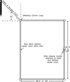 Home Court Adjustable One-Inch Webbing Boundary